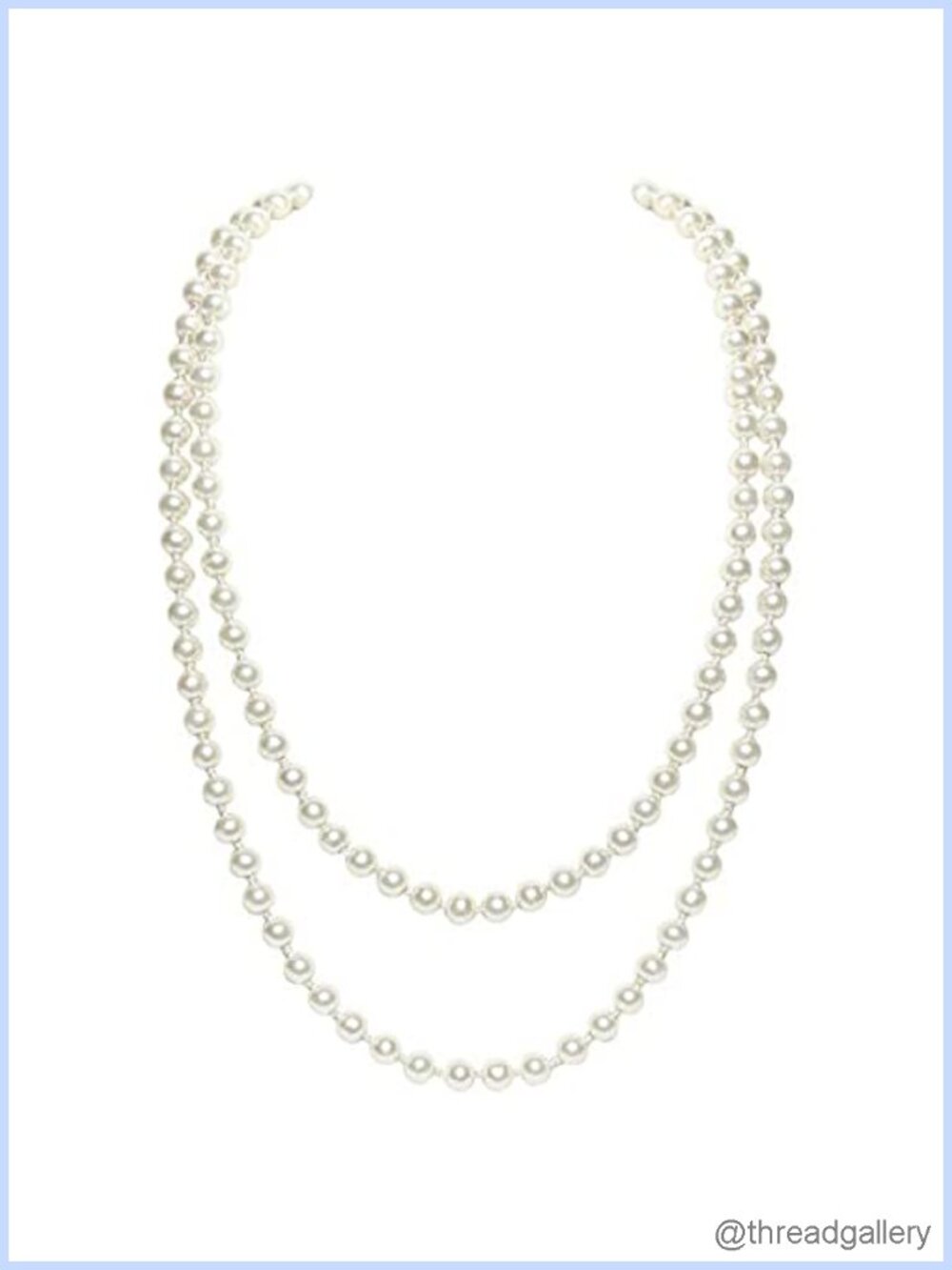 Faux Pearl Long Strand Necklace 1920s Vintage Style Party Gift